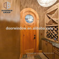 Top Round Circle Solid Wood Hinged Door Customizable Entry Wood Door